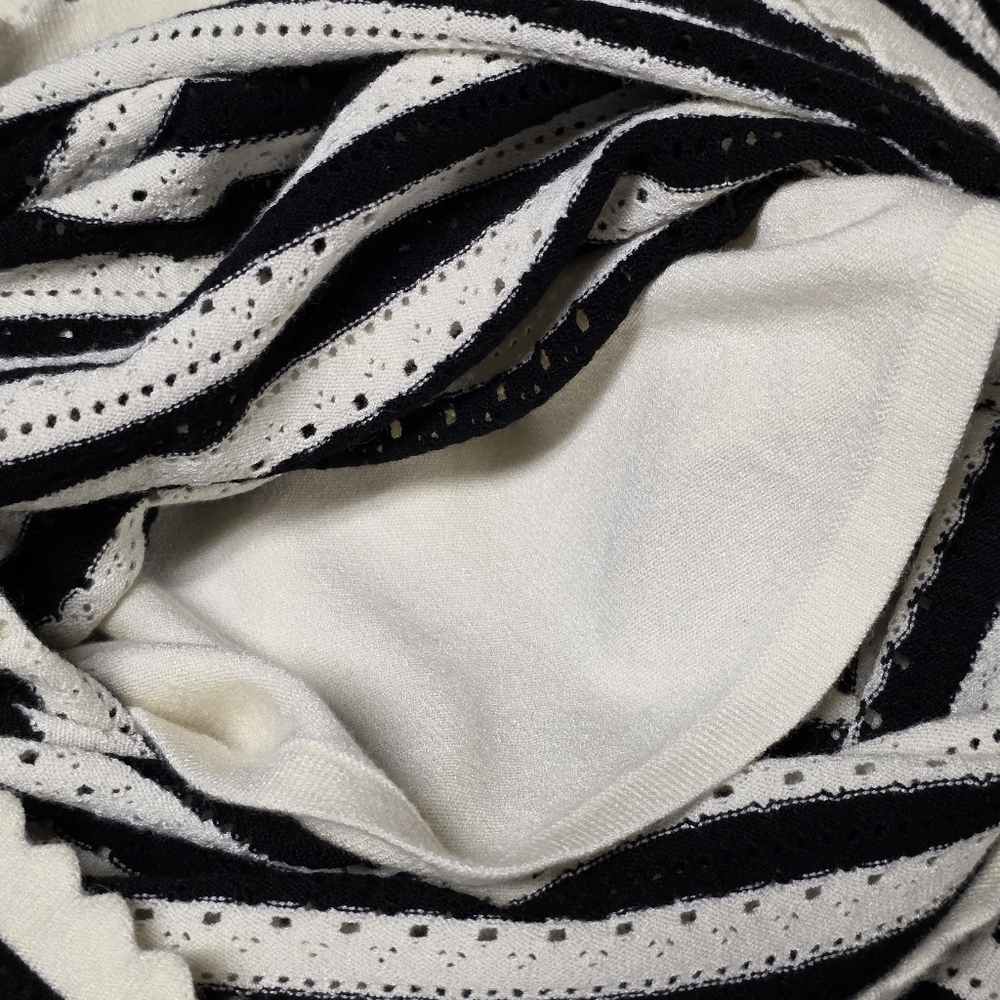 AMANDA UPRICHARD SEINE SKIRT BLACK CREAM STRIPE‎ S - Picture 8 of 12